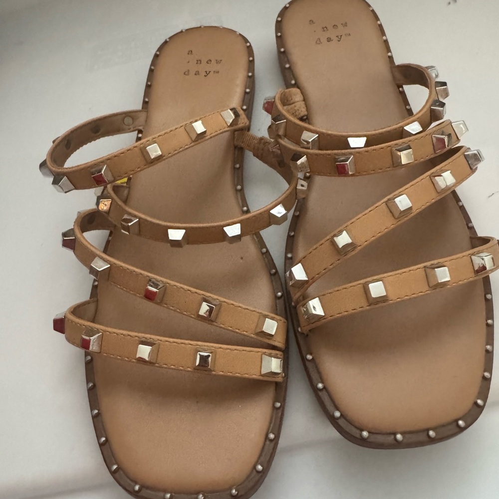 A New Day Tan Studded Women's Sandals